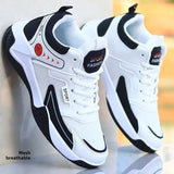 AIDASE  -  Men's Spring Summer New High Top Running Basketball Shoes Waterproof Leather Surface Breathable Sports Shoes Rubber Sole aidase-shop