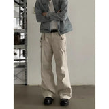 AIDASE  -  American Retro Loose Straight Overalls Men's Spring Autumn Multi-pocket Casual Trousers Casual Pants aidase-shop