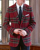 Aidase Plaid Wedding Suits For Men Notch Lapel Woolen Groom Wear Slim Fit Business Blazer Custom Made Only Jacket aidase-shop
