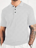 AIDASE  -  [Checkerboard] Texture design sense short-sleeved T-shirt men 2024 summer new fashion brand lapel POLO shirt aidase-shop