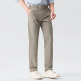 AIDASE  -  Summer New Fashion Men Solid Color Simple Basic Casual Trendy Daily Straight Silk Trousers American European Male Pants Clothes aidase-shop