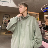 2023 Suede jacket men's spring and autumn 2023 new design sense top American trendy brand loose casual jacket military jackets Maytrends
