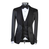 Aidase Elegant Black Men Suits With One Button Two Pieces Jacket Vest Custom Made Bridegroom Wedding Formal Occasiom aidase-shop