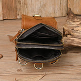 AIDASE  -  Chic Men Waist Packs Fashion Shoulder Wallets Genuine Cowhide Leather Purse High Quality Waist Pouch Phone Bags aidase-shop