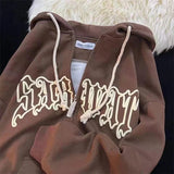 AIDASE  -  Y2k Men Spider Print Hoodies Women Hop Zipper Long Sleeve Coats Autumn Winter Harajuku Casual Loose Hooded Sweatshirt aidase-shop