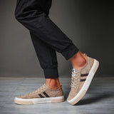 AIDASE  -  New Men's Breathable Canvas Mesh Shoes Korean Version Trend High Quality Board Casual Lace Up Comfortable Sneakers Shoes SS25631 aidase-shop