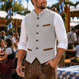 AIDASE  -  Men's Sleeveless Vest With Button Design Stylish And Simple Light Business Casual British. Coat 3xl aidase-shop