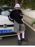 Aidase Spring Summer Loose Casual Soft Grey Pleated Shorts for Men with High Waist Short Straight Pants Korean Clothes 2024