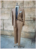 Aidase Houndstooth Wedding Suits For Men Notch Lapel Groom Wear Slim Fit Tuxedos Business Party  2 Pcs Coat Pants  Custom Made aidase-shop