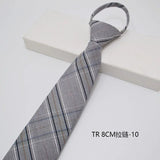 AIDASE  -  British Style Fashion TR Fabric Plaid Neck Ties For Men Formal Brown Khaki Wool Clip Tie Luxury Soft Free Knot Lazy-tie Cravat aidase-shop