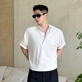 AIDASE  -  Soft Texture Male T-shirt Short Sleeved loose Fit Pullover Simple Solid Color Casual Male Top Summer New Fashion aidase-shop