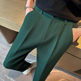 AIDASE  -  Trendy Casual Men's Pants Versatile Fashionable Ins New Model Youth Summer Artistic Trousers Checked Waist Breathable aidase-shop