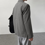 AIDASE  -  Men Striped Blazer Lapel Long Sleeve Button Casual Male Suit Streetwear Elegant Fashion Thin Coats Men Blazer S-5XL aidase-shop