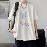 AIDASE  -  Fashion O-Neck Loose All-match Printed Letter T-Shirts Men's Clothing Summer New Oversized Korean Tops Casual Tee Shirt aidase-shop