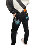 AIDASE  -  Stylish Eagle Embroidery Slim Fit Jeans for Men Trendy Casual Fashionable Lightweight Luxury Popular Straight Leg Pants aidase-shop