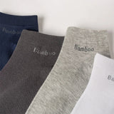 AIDASE  -  High Qualty Men's Bamboo Fiber Socks Short Summer Breatheable Anti-Bacterial Man Ankle Socks Busines 5Pairs Plus size EU38-46 aidase-shop