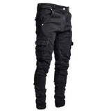AIDASE  -  New Stretch Denim Men's Side Pocket Slim Skinny Jeans aidase-shop