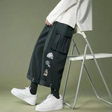 AIDASE  -  Work Pants for Men's Spring and Summer Trendy Brand Street-fried Wide-leg Pants Ins Hong Kong Style Versatile Nine-point Pants aidase-shop