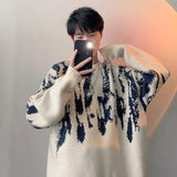 Aidase Tie Dye Sweater Men's New Style American Loose and Lazy Trendy Brand Youth Casual aidase-shop