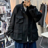 AIDASE  -  Hong Kong Style Retro Trendy Brand Men Spring and Autumn Multi-pocket Loose Versatile Trendy Functional Style Baseball Jacket aidase-shop