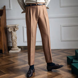 Aidase British Men Summer Paris Waist Straight Pants Italian High Waist Slim Solid Suit Shorts Man Business aidase-shop