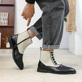 AIDASE  -  Luxury Men Business Chelsea Boots PU Side Zipper Buckle Boots British Retro Gentleman Suede Formal Boots Size 38-46 Men Boots aidase-shop