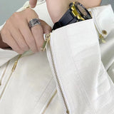 Aidase High Quality European Men Slim Jacket Fall Winter Men Lapel  Coat Male Punk Faux Leather Jacket For Men Motorcycle Clothes aidase-shop