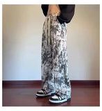 AIDASE  -  American Washed Tie Dye High Street Casual Pants Loose Straight Leg Long Trousers Men Women New Fashion Spring Autumn Versatile aidase-shop