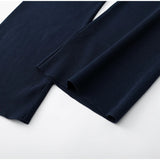 AIDASE  -  Ruffle Top Pant Sets Women Elegant Dark Blue O-neck Sleeveless Top High Waist Wide Leg Pants Female Suit 2025 Chic Lady Outfits aidase-shop