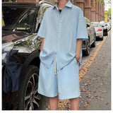 AIDASE  -  Mens Short Sets 2 Piece Outfits Summer Casual Short Sleeve Shirts and Shorts Tracksuit Sets aidase-shop