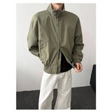AIDASE  -  American Jacket Men's Autumn Workwear Short Stand Collar Jacket Outdoor Waterproof Coats aidase-shop