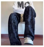AIDASE  -  American Washed Tie Dye High Street Casual Pants Loose Straight Leg Long Trousers Men Women New Fashion Spring Autumn Versatile aidase-shop
