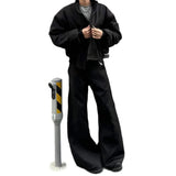 AIDASE  -  American Retro Drape CleanFit Diagonal Split Loose Wide Leg Casual Pants Men Women Floor-Length Trousers Loose Fit Casual aidase-shop