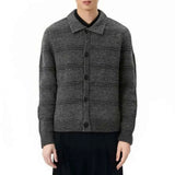 AIDASE  -  Autumn Men's Long-Sleeve Knitted Cardigan Jacket American Retro Fashion Trendy Casual High Street Loose Niche Men's Top aidase-shop