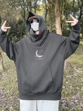 28.5Aidase Moon Graphic Printed Ninja Hoodies Hombre Japanese Style Streetwear Turtleneck Sweatshirts Autumn Hip Hop Y2K Oversize Hoodie aidase-shop