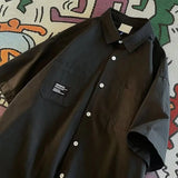 AIDASE  -  Japan Style Simple Shirt Workwear High-end Short-sleeved Shirt in Summer New Trendy City Cargo Blouse Casual Versatile Shirt aidase-shop