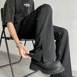 AIDASE  -  Brown Black Suit Pants Men Fashion Social Mens Dress Pants Korean Casual Loose Flared Pants Mens Office Formal Trousers M-2XL aidase-shop
