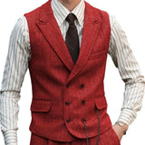 Aidase Herringbone Men Vest Dark Green Suede Leather Gentleman Business Waistcoat Vintage Regular Slim Men Suit Vest aidase-shop