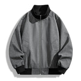 AIDASE  -  Spring Autumn Loose Jacket Men Patchwork Youthful Vitality Casual Outwear Coat Male Streetwear Jackets Stand Collar Fashion Coat aidase-shop