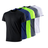 Aidase Men's Quick Dry Short Sleeve Gym Running Moisture Wicking Round Neck T-Shirt Training Exercise Gym Sport Shirt Tops