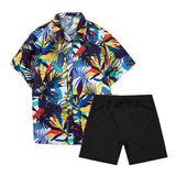 AIDASE  -  Business Attire For Men Mens 2 Piece Beach Vacation Set Shirts And Shorts Suit Outfits Bed Suits спортивный костюм мужской aidase-shop