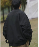 Aidase Man Bomber Jacket Oversize Spring Autumn Boys Long Sleeve Stand Collar Baseball Clothes Black Green Retro Coat Plus Size Xxl aidase-shop