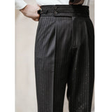 Aidase Lurex Yarn Trousers Pant For Man 2024 Office Trouser Men Business Casual Pant British Social Club Outfits Pantalones Hombre aidase-shop