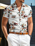 AIDASE  -  Summer new casual trend simple plant pattern short sleeve shirt aidase-shop