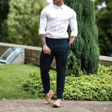 AIDASE  -  Spring Autumn Male Solid Color Slim Cargo Pants Homme Casual Fashion Simple All-match Pencil Trousers Sweatpants Men's Clothing aidase-shop