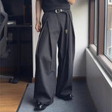 AIDASE  -  Men's A- Line West Pants Double Pleat Drapey Feel Casual Floor-Length Summer 2025 Loose Fit Design Sensation Knife Edge Pleats aidase-shop