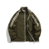 Aidase Solid Color Baseball Jacket Men Casual Stand Collar Bomber Jackets Spring Autumn New Baseball Collar Jacket Casual Zipper Jacket aidase-shop