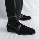 AIDASE  -  Fashion Brand Men's Breathable and Non Slip Casual Leather Shoes Spring New Item Men's Comfortable Tassel Suede Leather Loafers aidase-shop