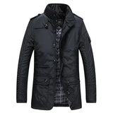 AIDASE  -  Winter Men Jackets and Coats Casual Windproof Thick Warm Jacket Men's Long Trench Coat Parka Clothing aidase-shop