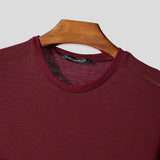 AIDASE  -  Sexy Fashion Style Tops New Men Mesh Design T-shirts Party Nightclub Male Hot Sale Long Sleeved Thin Camiseta S-5XL aidase-shop